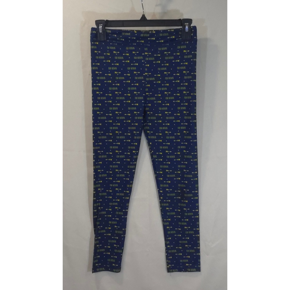 Boy Scouts of America Cub Scouts Navy Blue Arrow Print Leggings Youth Size 12